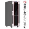 Server Rack 27U Network Rack Server Cabinet on Wheels Locking Electronic Equipment Rack with - LCD-Screen - 4 Fans - Thermo System - Powerbar - Shelf - U-Mark Rails and More (27U (24" w x35 d x58 h)) view 4