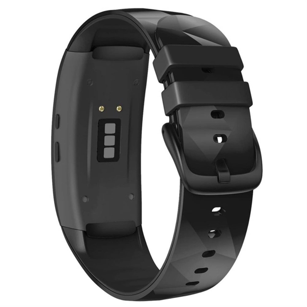 GANYUU for Samsung Gear Fit 2 Pro Strap Smart Adjustable Silicone Wrist Band for Gear Fit2 Pro SM-R360 Wristband Bracelet Sport Straps (Color : Silver Yellow)