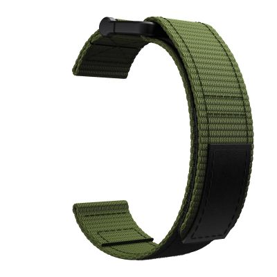 GANYUU Nylon Loop Watchband Strap For Garmin Fenix 7 7X 6X 6 Pro 5X 5 Plus 3HR 935 Smart Watch Lightweight Hook Woven Wristband 26 22MM (Color : Army green, Size : 26mm Fenix 3 3HR)