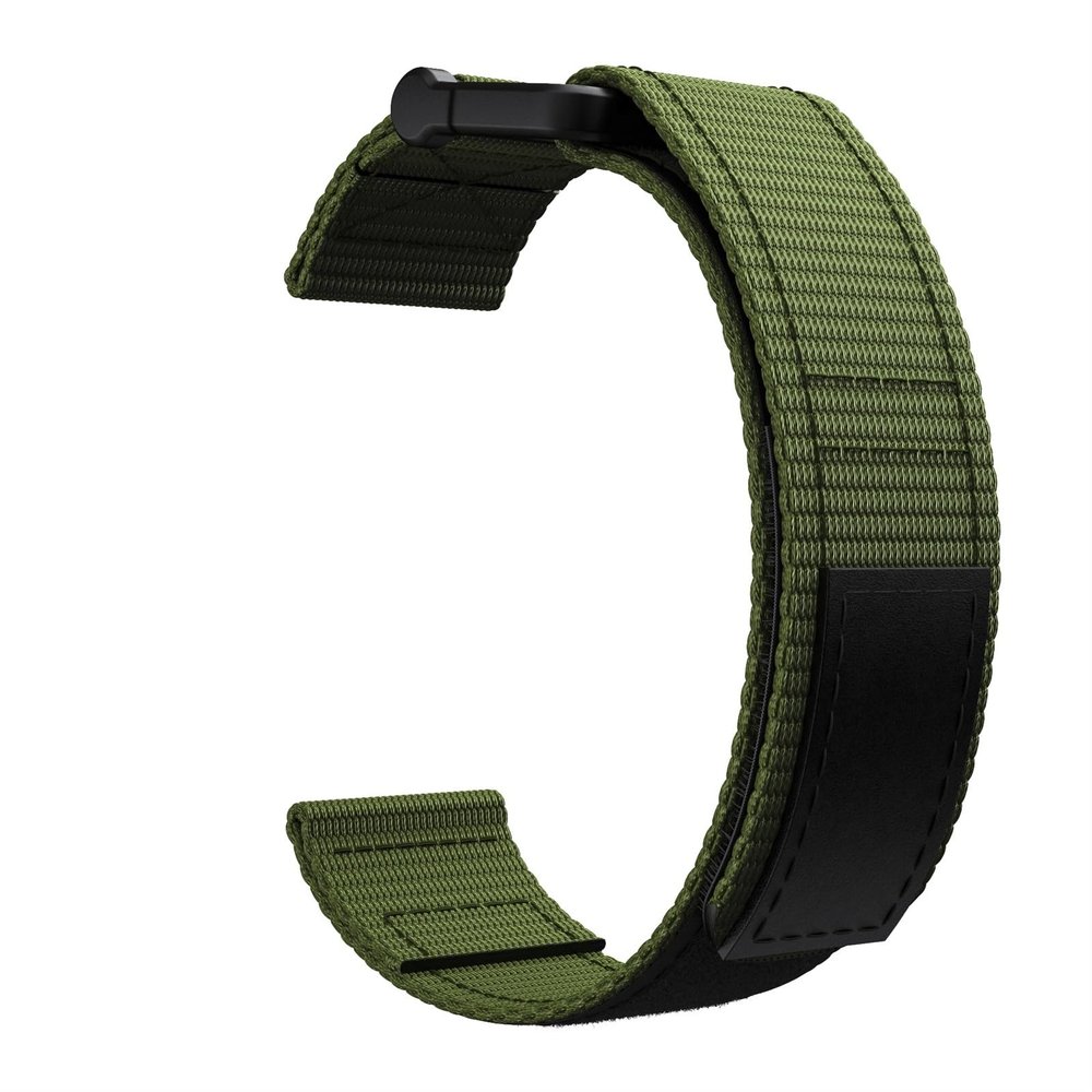 GANYUU Nylon Loop Watchband Strap For Garmin Fenix 7 7X 6X 6 Pro 5X 5 Plus 3HR 935 Smart Watch Lightweight Hook Woven Wristband 26 22MM (Color : Army green, Size : 26mm Fenix 3 3HR)