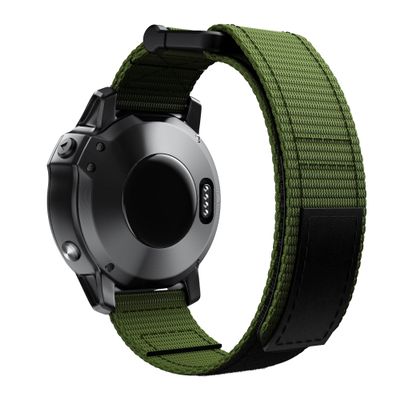 DFAMIN 22 26MM Fashion Style Strap for Forerunner 935 Quatix5 S60 Watch Nylon Wrist Band for Garmin Fenix 5X 5 Plus 6X 6 Pro Watchband (Color : Green, Size : 22mm Width)