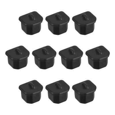 Rebower USB Type-B Anti Dust Plug Port Dust Silicone Covers Caps Stoppers, [for Printer, Fax, Scanner] - Black/20pcs