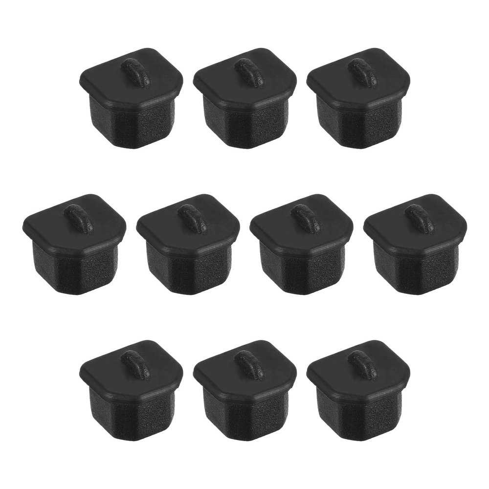 Rebower USB Type-B Anti Dust Plug Port Dust Silicone Covers Caps Stoppers, [for Printer, Fax, Scanner] - Black/20pcs