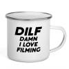 Funny Acronym Camper Mug 12oz - Dmn I Love Filming - Filmmaker Gifts Camera Lens Cut Prop Director Movie Film Scriptwriter view 1