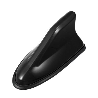 X AUTOHAUX Self Adhesive Shark Fin Shape Car Roof Aerial Antenna Decorative AM/FM Radio Signal Antenna Gloss Black