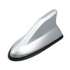 X AUTOHAUX Self Adhesive Shark Fin Shape Car Roof Aerial Antenna Decorative AM/FM Radio Signal Antenna Silver Tone view 1