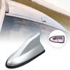 X AUTOHAUX Self Adhesive Shark Fin Shape Car Roof Aerial Antenna Decorative AM/FM Radio Signal Antenna Silver Tone view 2