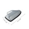 X AUTOHAUX Self Adhesive Shark Fin Shape Car Roof Aerial Antenna Decorative AM/FM Radio Signal Antenna Silver Tone view 4