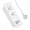 Jgstkcity 20W USB C Recessed Power Strip,Surge Protector Waterproof,Furniture Desk Power Outlet,2 Outlets and and USB C Charging,Suitable for Side Table,Flat Plug,6ft Cable White view 1