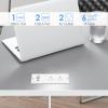 Jgstkcity 20W USB C Recessed Power Strip,Surge Protector Waterproof,Furniture Desk Power Outlet,2 Outlets and and USB C Charging,Suitable for Side Table,Flat Plug,6ft Cable White view 4