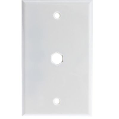 Cable Central LLC Wall Plate, 1 hole for F-pin Connector, White