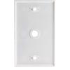 Cable Central LLC Wall Plate, 1 hole for F-pin Connector, White view 2