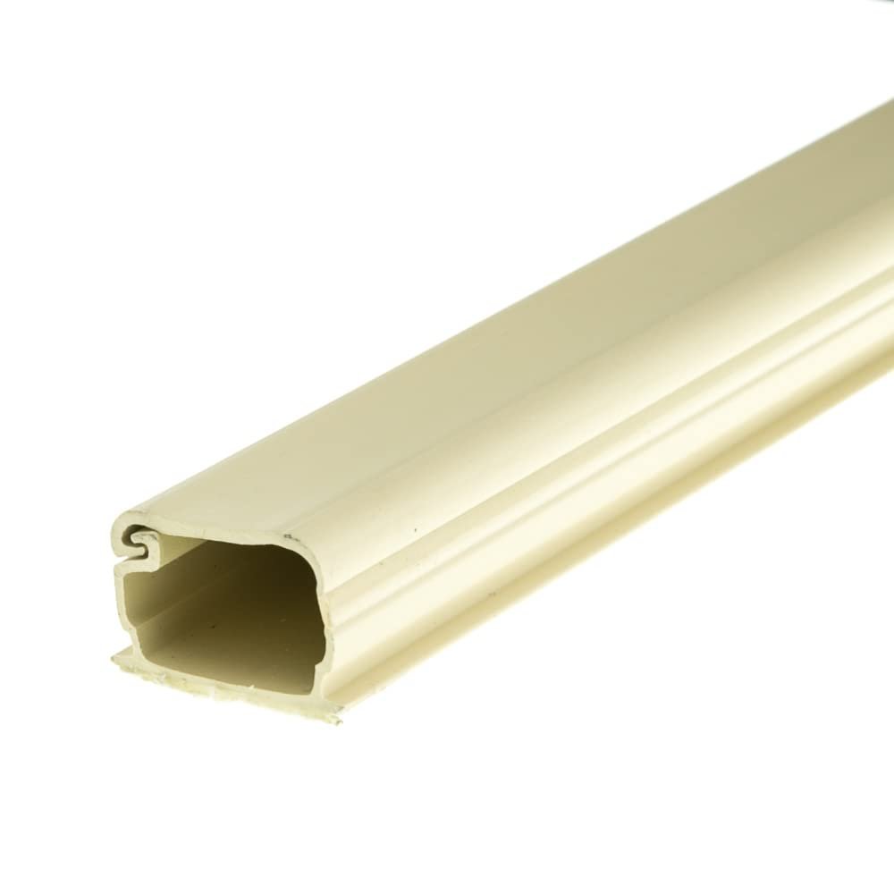 Cable Central LLC Box of 20-1.75 inch Surface Mount Cable Raceway, Ivory, Straight 6 Feet Section