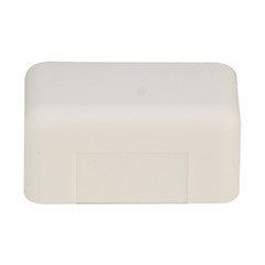 Cable Central LLC 1.75 inch Surface Mount Cable Raceway, Ivory, End Cap