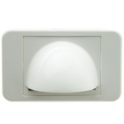 Cable Central LLC Brush Style Cable Pass-Through Wall Plate Insert with half-moon cover, single gang, white