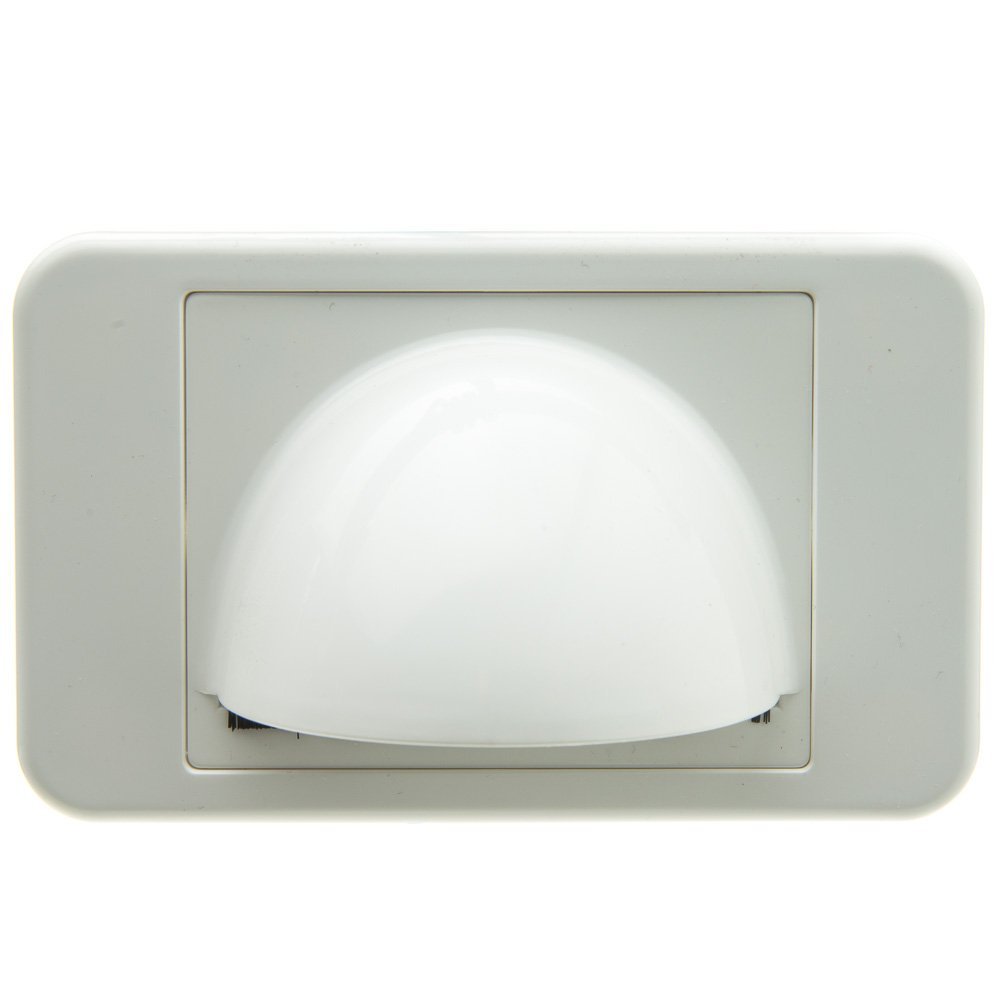 Cable Central LLC Brush Style Cable Pass-Through Wall Plate Insert with half-moon cover, single gang, white
