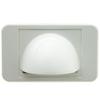 Cable Central LLC Brush Style Cable Pass-Through Wall Plate Insert with half-moon cover, single gang, white view 1
