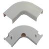 Cable Central LLC 3/4 inch Surface Mount Cable Raceway, White, Flat 90 Degree Elbow view 1