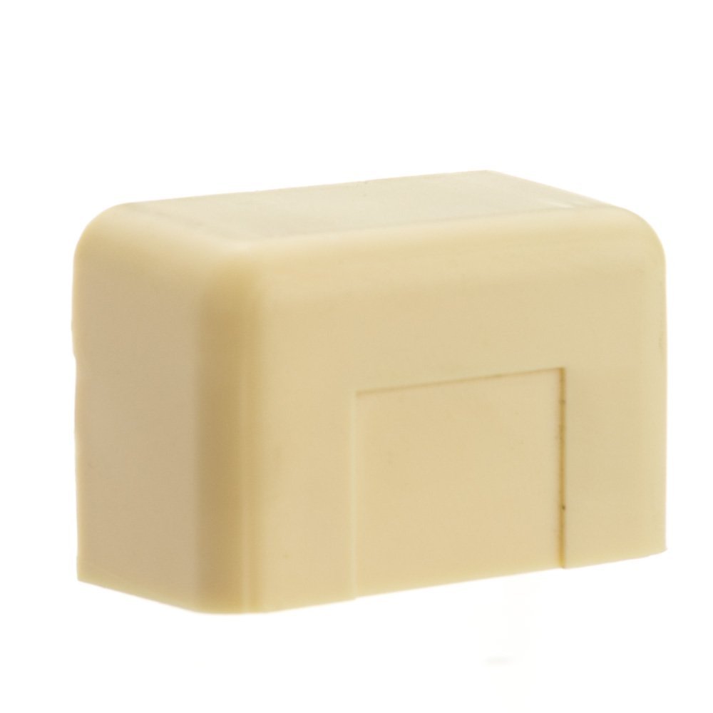 Cable Central LLC 1.25 inch Surface Mount Cable Raceway, Ivory, End Cap