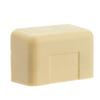 Cable Central LLC 1.25 inch Surface Mount Cable Raceway, Ivory, End Cap view 1