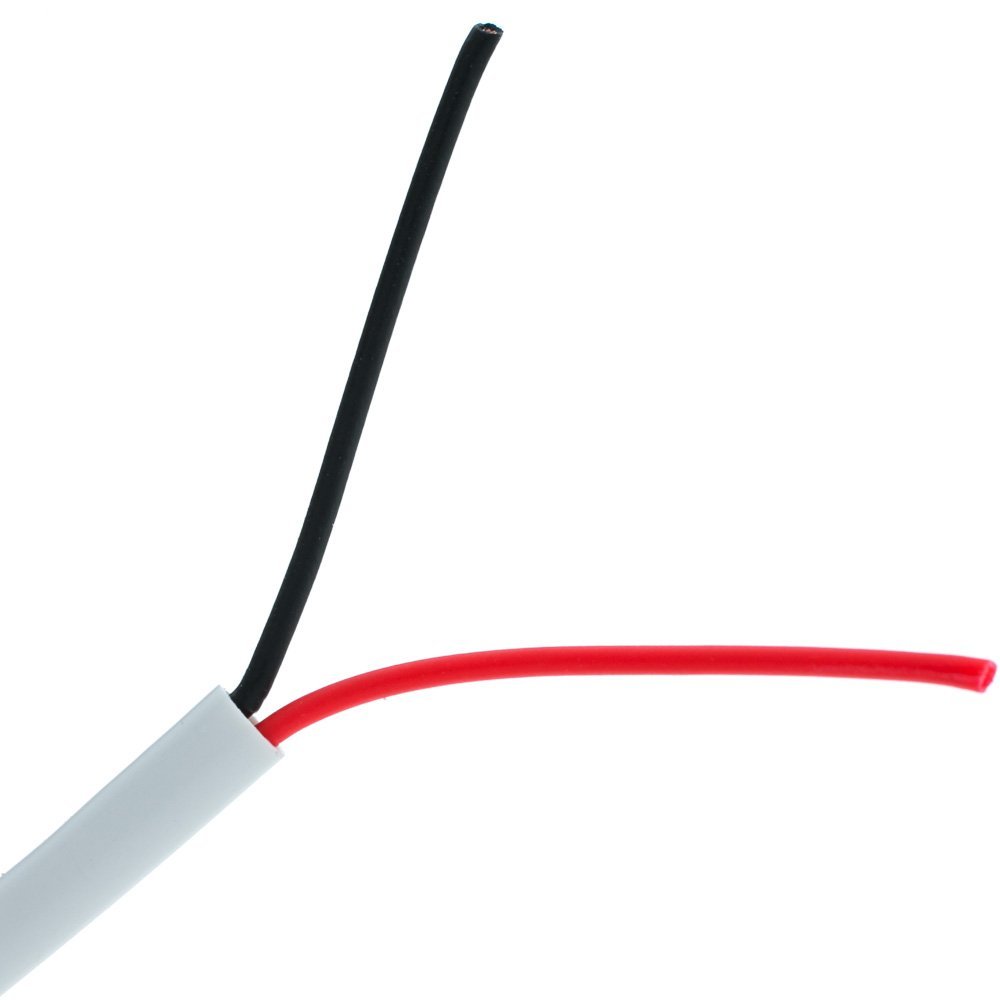 Cable Central LLC Plenum Security Cable, White, 22/2 (22 AWG 2 Conductor), Stranded, CMP, Spool, 1000 Feet