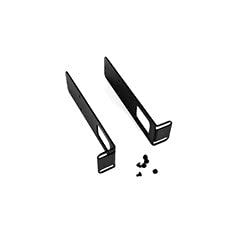 Cable Central LLC 1U 19 inch Flush Mount Rack Adapter Brackets (Pair) in Black Powder Coat