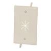 Cable Central LLC Easy Mount Series Single Gang Cable Passthrough Wall Plate with Flexible Opening, Lite Almond view 1