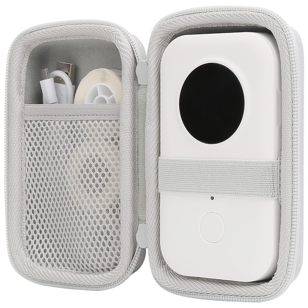 Aenllosi Hard Case for Phomemo D30 Mini Label Printer, White