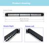 QiaoYoubang 1U Hinged 24 Port Blank Keystone Patch Panel for 19 Inch Rackmount or Wall Mount UTP Unloaded Patch Panel for Ethernet Cat6,Cat5, Cat5E Keystone Jacks or Multimedia (1U24PP) view 2