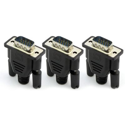 3X VGA Virtual Display Adapter Male Dummy Plug EDID Headless Ghost Emulator Lock Plate