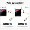 AIYEEN 2-in-1 USB C/Micro to USB Adapter, USB C to USB 3.0, USB to Android OTG Adapter Cable Compatible with MacBook Pro Android Google Samsung and More, Gold view 3