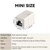 RJ45 Coupler, 2 Pack Ethernet Adapters Female to Female, 8-Pin Modular Straight Through, Network Connectors for Cat8/Cat7/Cat6/Cat6a/Cat5e/Cat5 Ethernet Cable (White) view 2