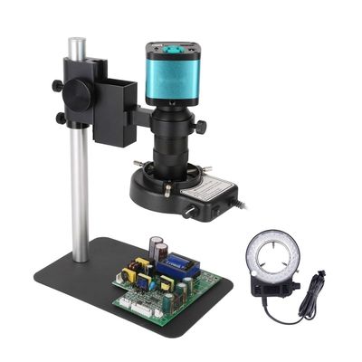 RADHAX Microscope Kit 48MP VGA HDMI USB Digital Microscope for Electronics 130x Lens LED Light Microscope Lens Adapters (Color : Set A 48MP)