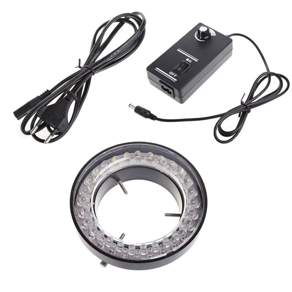 BAHCCE Lab Microscope Slides 56 LED Adjustable Ring Light Illuminator Lamp for Stereo Zoom Microscope Microscope Parts