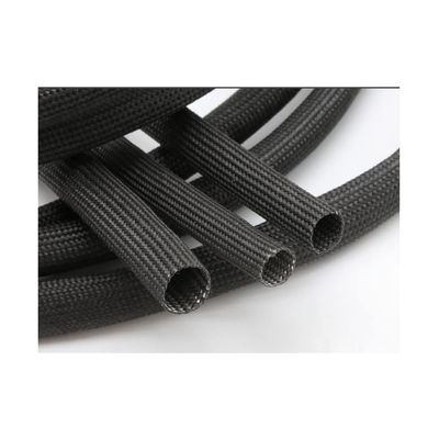 MOZTO Braided Fiberglass Sleeve 600 Deg.C High Temperature Glass Fiber Tube Fiberglass Sleeving, for DIY Tubing Cable Sleeves 1pcs (Color : Black, Size : 5mm x 2meters)