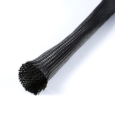 10m Cable Tidy Sleeve, Nylon Woven Mesh Tube PET Expansion Sleeve Braided Casing, for TV Computer Office Home Theater Black Braided Cable Management Tube (Size : 30MM)