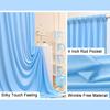 10ftx8ft Baby Blue Wrinkle-Free Backdrop Curtain for Party, Blue Polyester Photo Drapes Background Curtains Baby Shower Party Birthday Wedding Decorations view 3