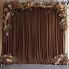 10ftx10ft Brown Wrinkle-Free Backdrop Drapes, Not See-Through Brown Polyester Background Curtains Backdrop Decorations for Party view 1