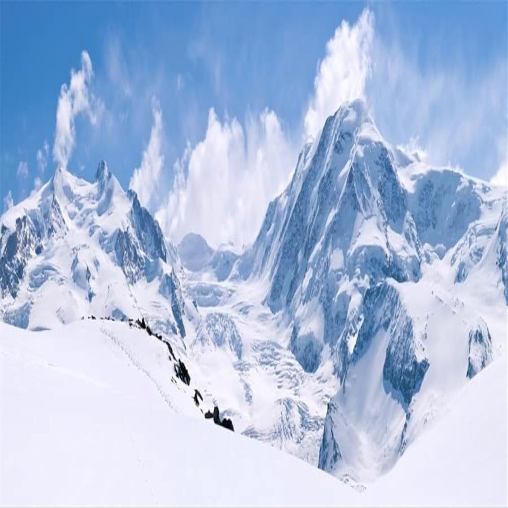 Yeele 20x10ft Snow Mountain Photography Backdrop Winter Nature Scenery Alps Mountain Top Photo Background Portrait Shooting Studio Props
