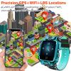 4g Kids Smart Watch W Gps Tracker, Phone Watch W Video Chat 3 Way-call Wifi Sos Touch Screen Child Tracker Phone Watches Christmas Birthday Gift For Boys Girls 3-15 Years W Sim Slot Kids Watch (Green) view 2