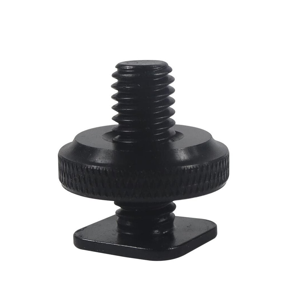 BGNing Cold Shoe Camera Mounting Screw 3/8 Inch Double Nuts Conversion Screw Light Stand for DSLR Camera Hot Shoe Mount Photo Studio (Single Nut)