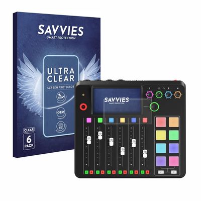 savvies 6-Pack Screen Protection Film Compatible with Rode Rodecaster Pro II Screen Protector Ultra Clear [Scratch Proof, Anti Fingerprint]