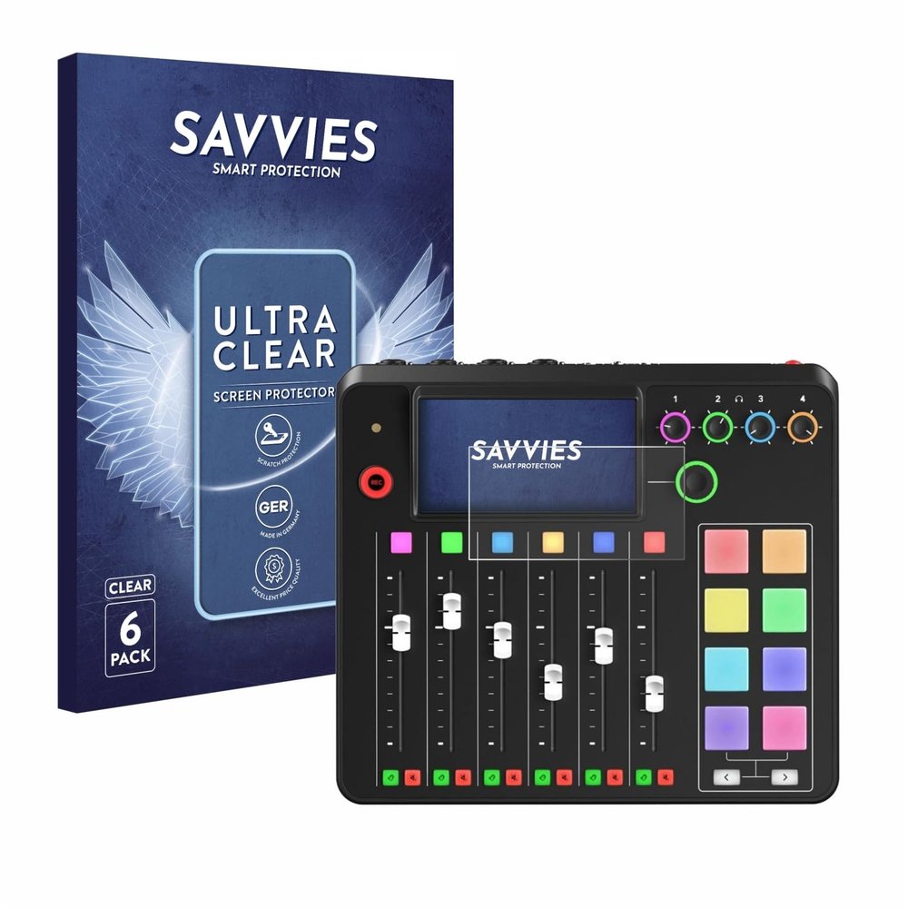 savvies 6-Pack Screen Protection Film Compatible with Rode Rodecaster Pro II Screen Protector Ultra Clear [Scratch Proof, Anti Fingerprint]