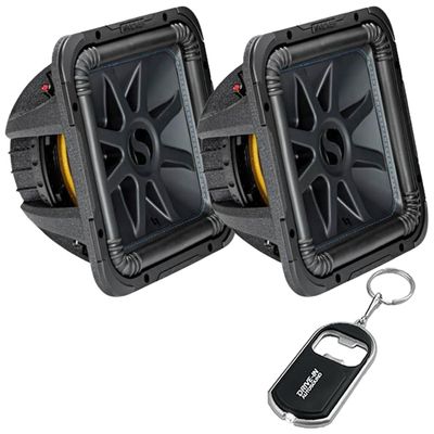 KICKER Pair of 44L7S124 L7S Solo-Baric 12" Subwoofer with Dual 4-Ohm Voice Coils