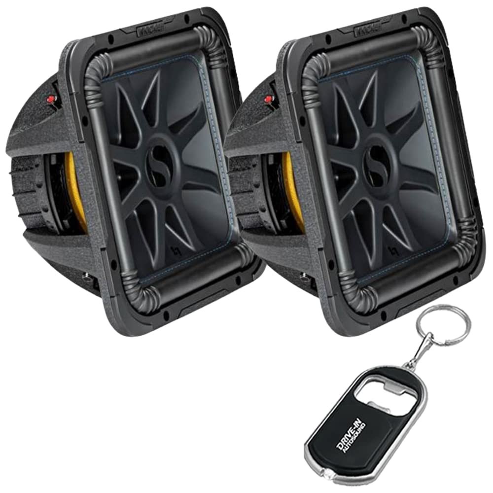 KICKER Pair of 44L7S124 L7S Solo-Baric 12" Subwoofer with Dual 4-Ohm Voice Coils