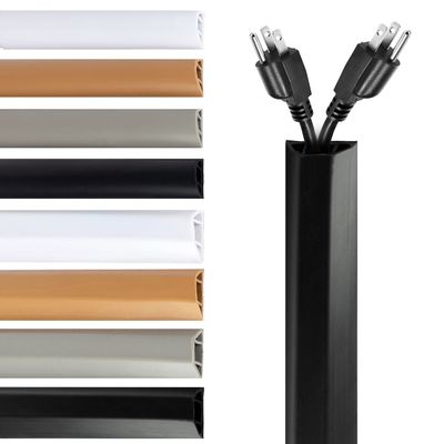Rubber Bond TV Cord Hider Cable Protector - Strong Self Adhesive Wall Cord Cover Cable Hider - Low Profile Cable Management Wall Cord Concealer Cable Raceway