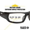KLEIN TOOLS 60537 Safety Glasses, Professional PPE Protective Eyewear with Full Frame, Scratch Resistant and Anti-Fog, Indoor/Outdoor Lens view 2