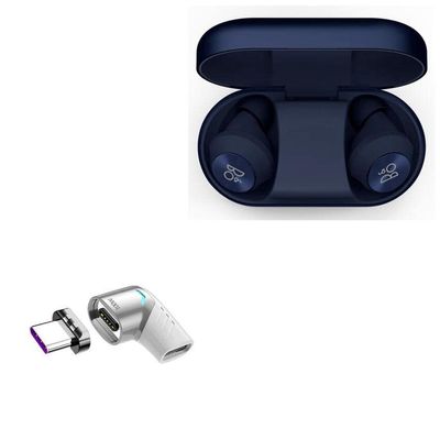 BoxWave Adapter Compatible with Bang & Olufsen Beoplay EQ - MagnetoSnap PD Angle Adapter, Magnetic Charging Connector Device Saver - Metallic Silver