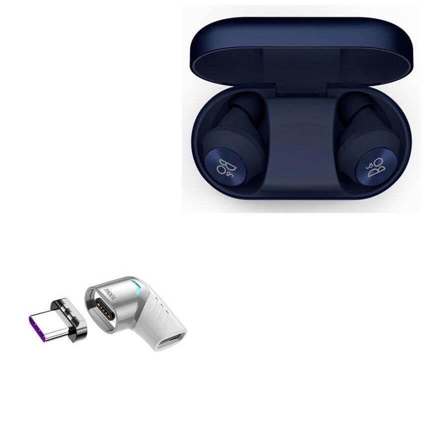 BoxWave Adapter Compatible with Bang & Olufsen Beoplay EQ - MagnetoSnap PD Angle Adapter, Magnetic Charging Connector Device Saver - Metallic Silver