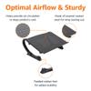 Amazon Basics - Adjustable Monitor Stand, Laptop Riser for Desk, Holds Laptops, Monitors and Printers up to 22 Pounds, Black view 2